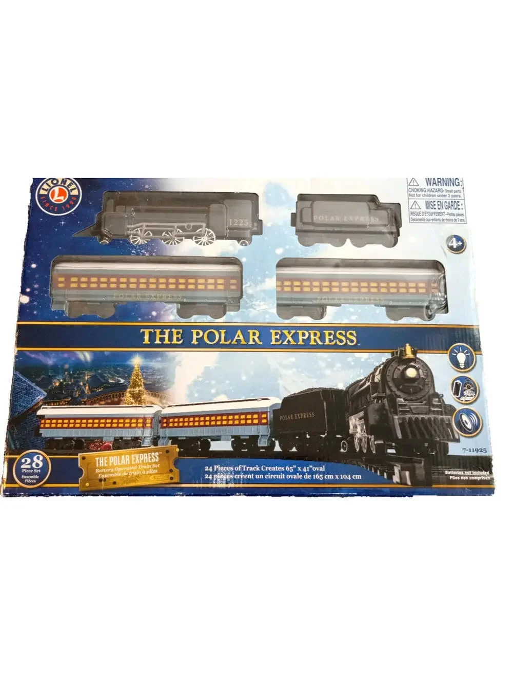 Lionel The Polar Express Battery Operated Train Set 7-11925 28Pc. New Open Box